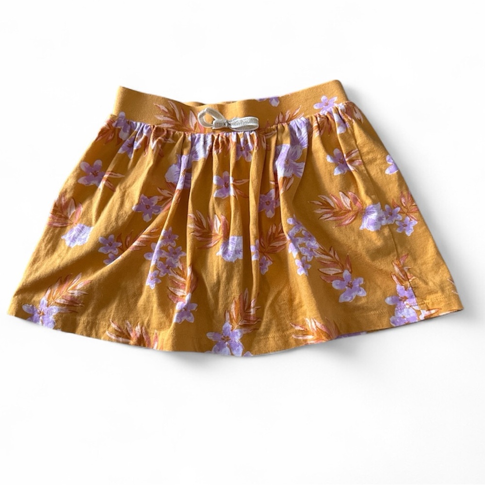 OshKosh B'gosh Mustard Floral Skirt Skort
